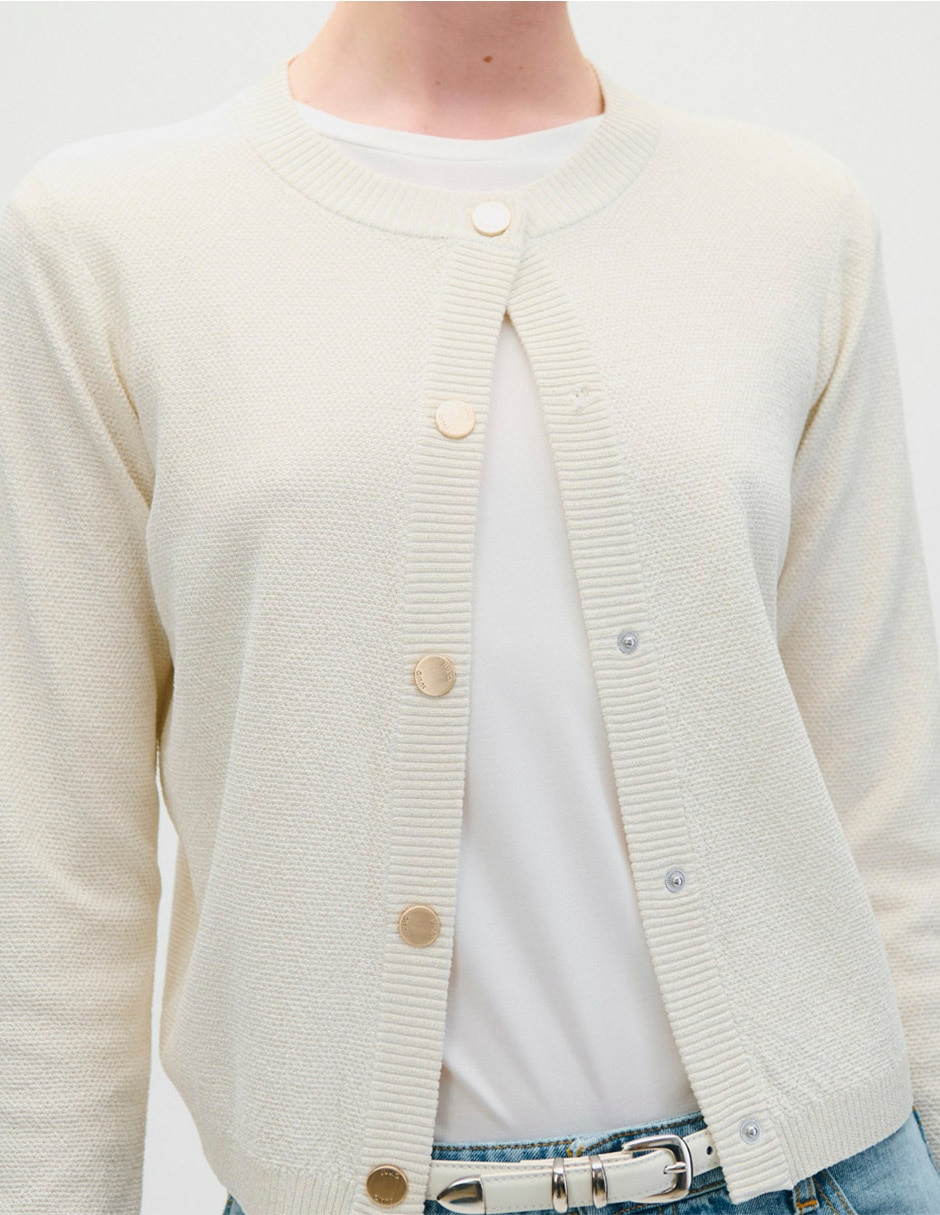 Suéter cuello redondo para mujer 4