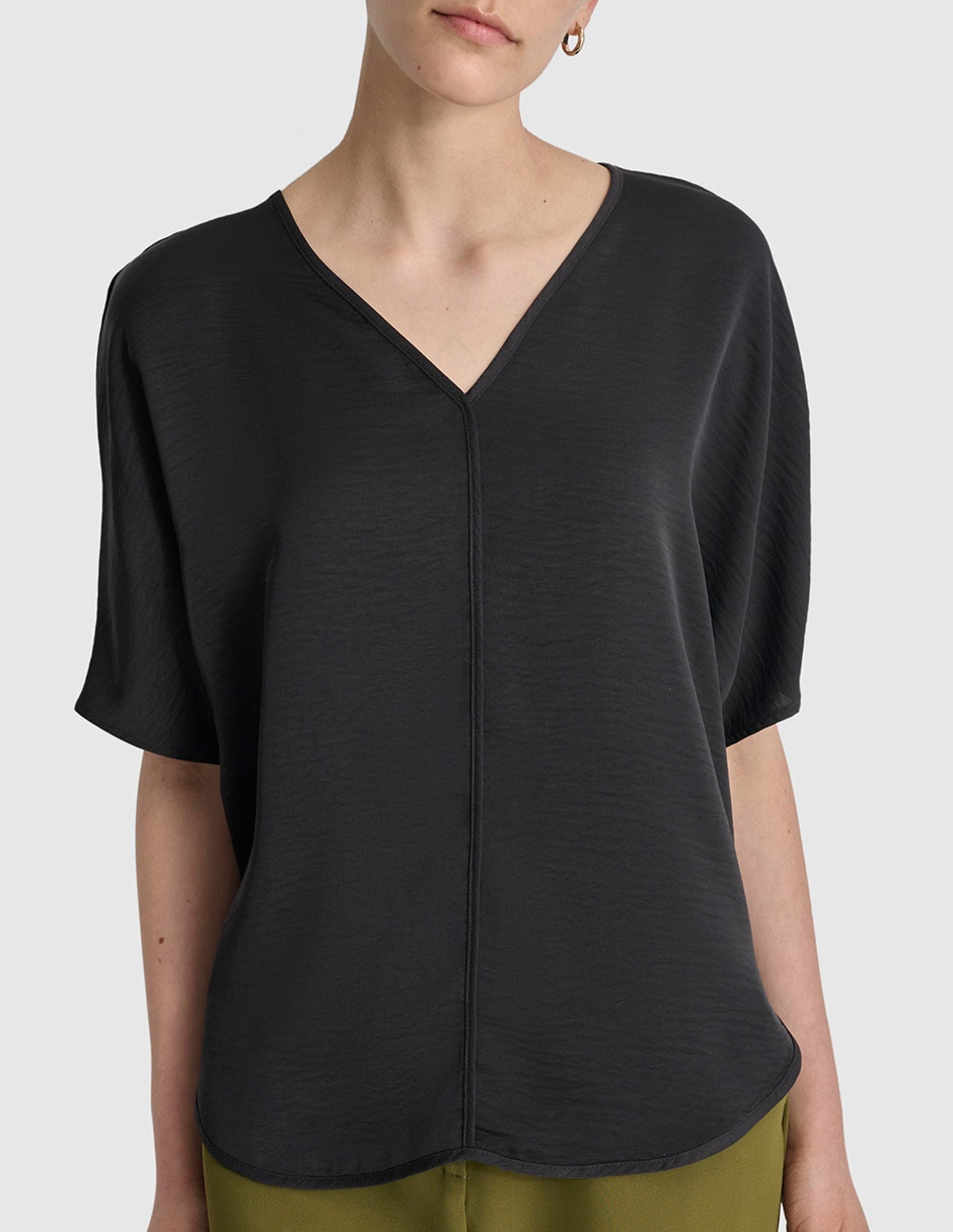 Blusa manga corta para mujer
