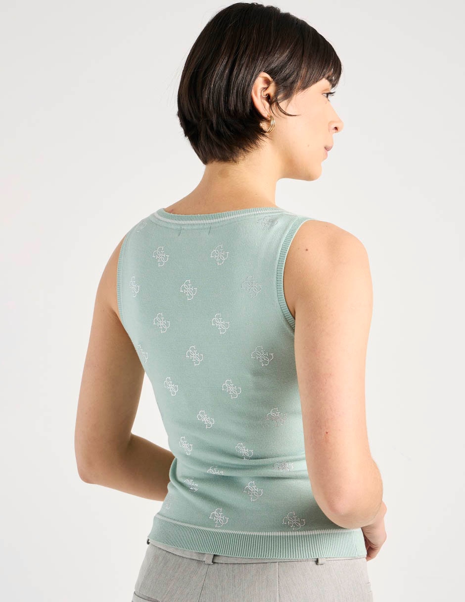 Top cuello redondo tirante ancho 6