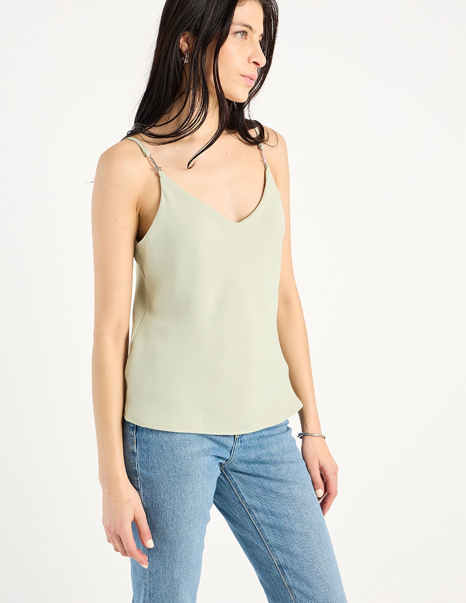 Blusa sin manga para mujer
