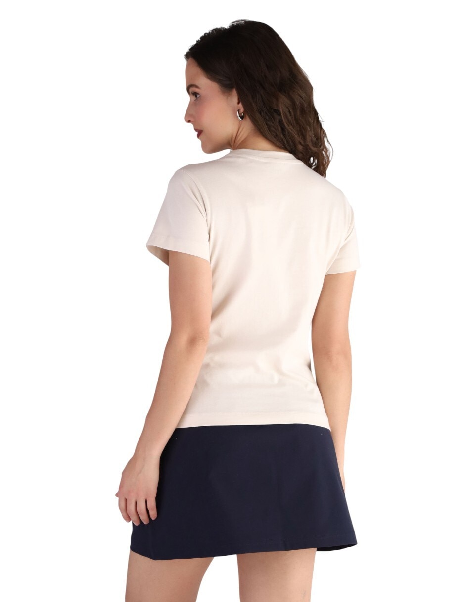 Playera manga corta cuello redondo para mujer 2