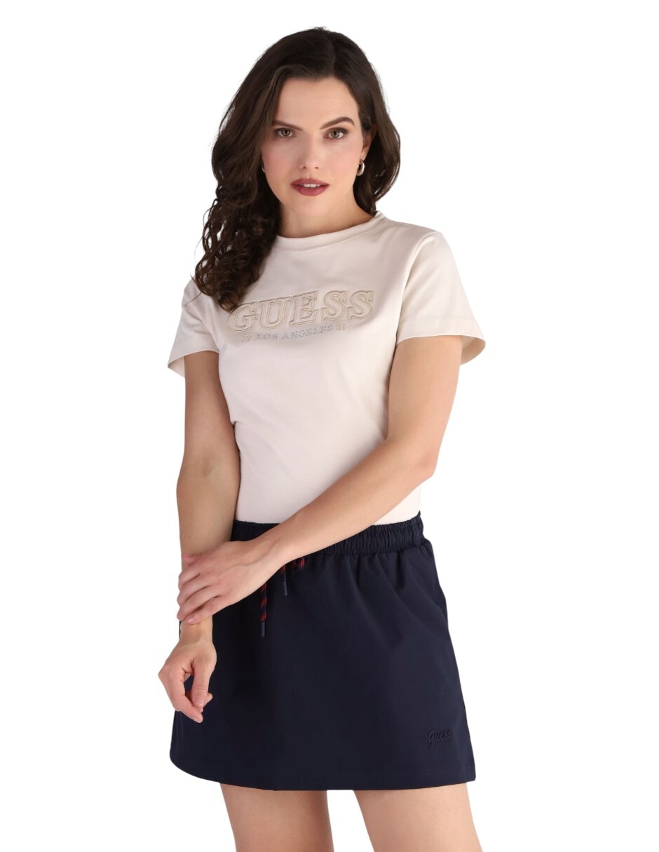 Playera manga corta cuello redondo para mujer 3