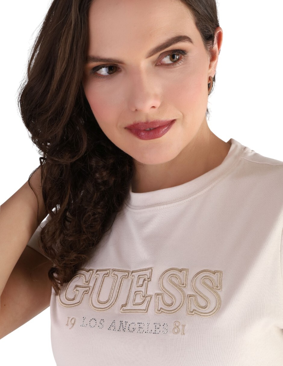 Playera manga corta cuello redondo para mujer 5