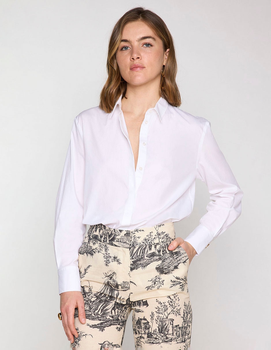 Blusa camisera manga larga para mujer 2