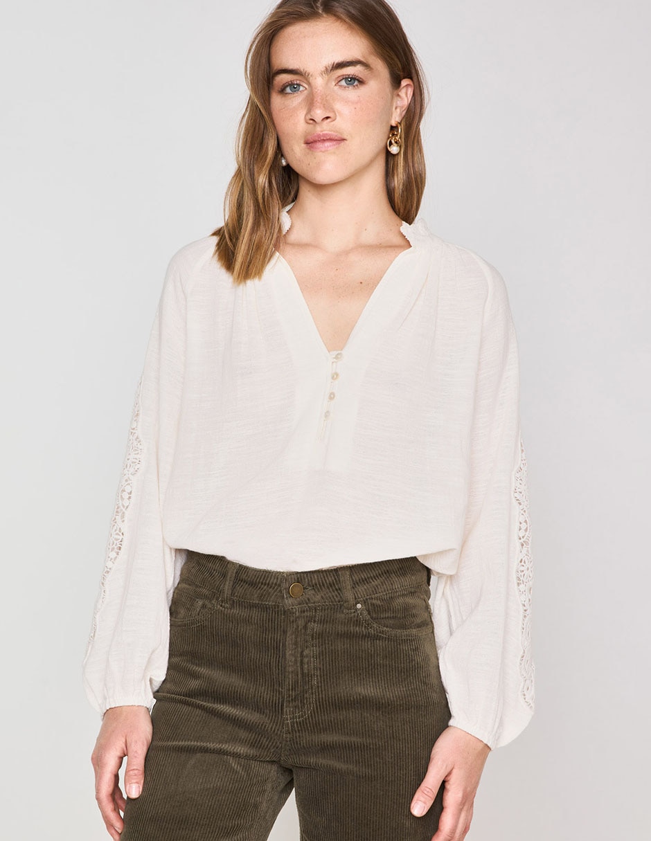 Blusa manga larga para mujer 4