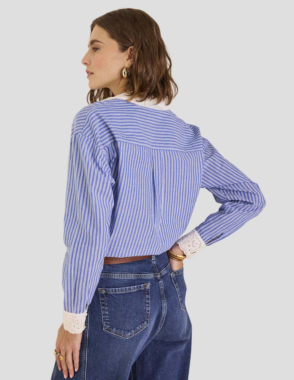 Blusa camisera manga larga para mujer 2