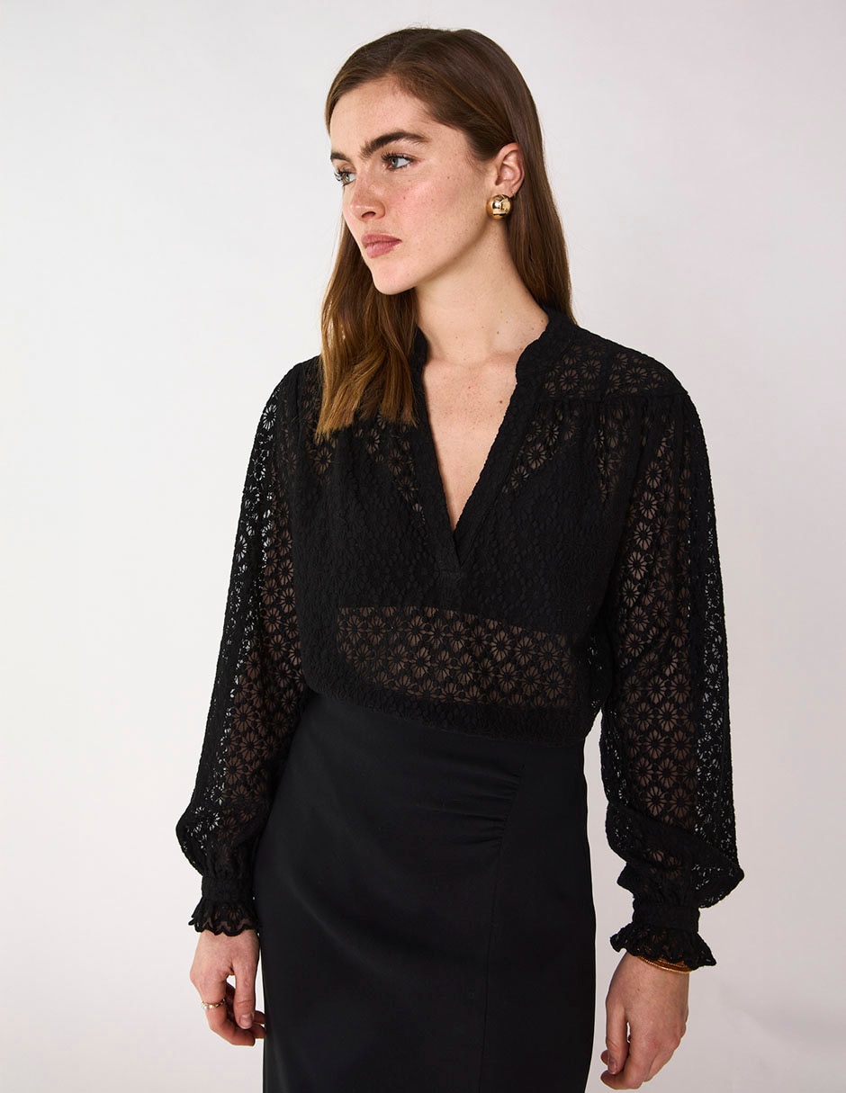 Blusa manga larga para mujer