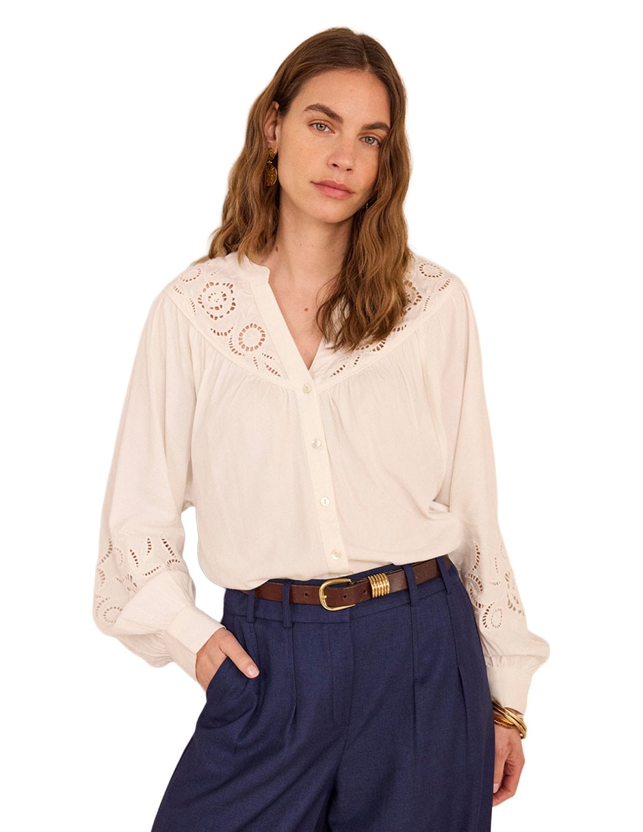 Blusa manga larga para mujer