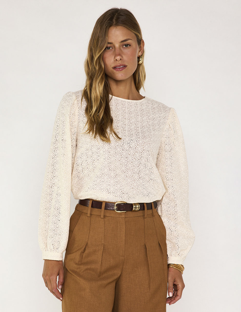 Blusa manga larga para mujer