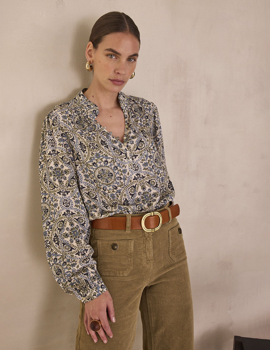 Blusa manga larga para mujer
