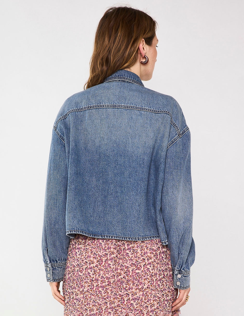 Blusa camisera manga larga para mujer 2