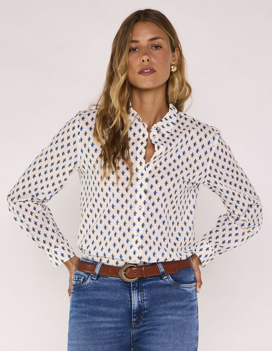 Blusa camisera manga larga para mujer 2