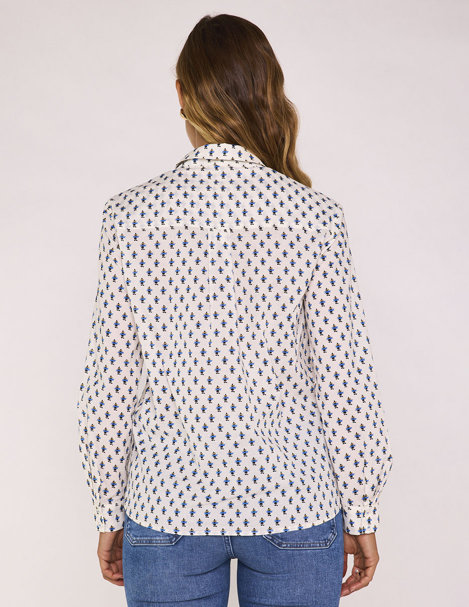 Blusa camisera manga larga para mujer 3