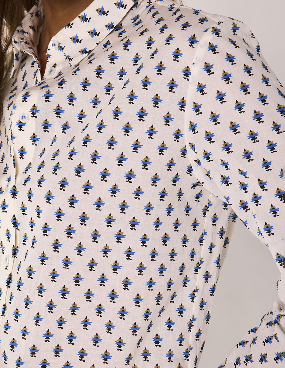 Blusa camisera manga larga para mujer 4
