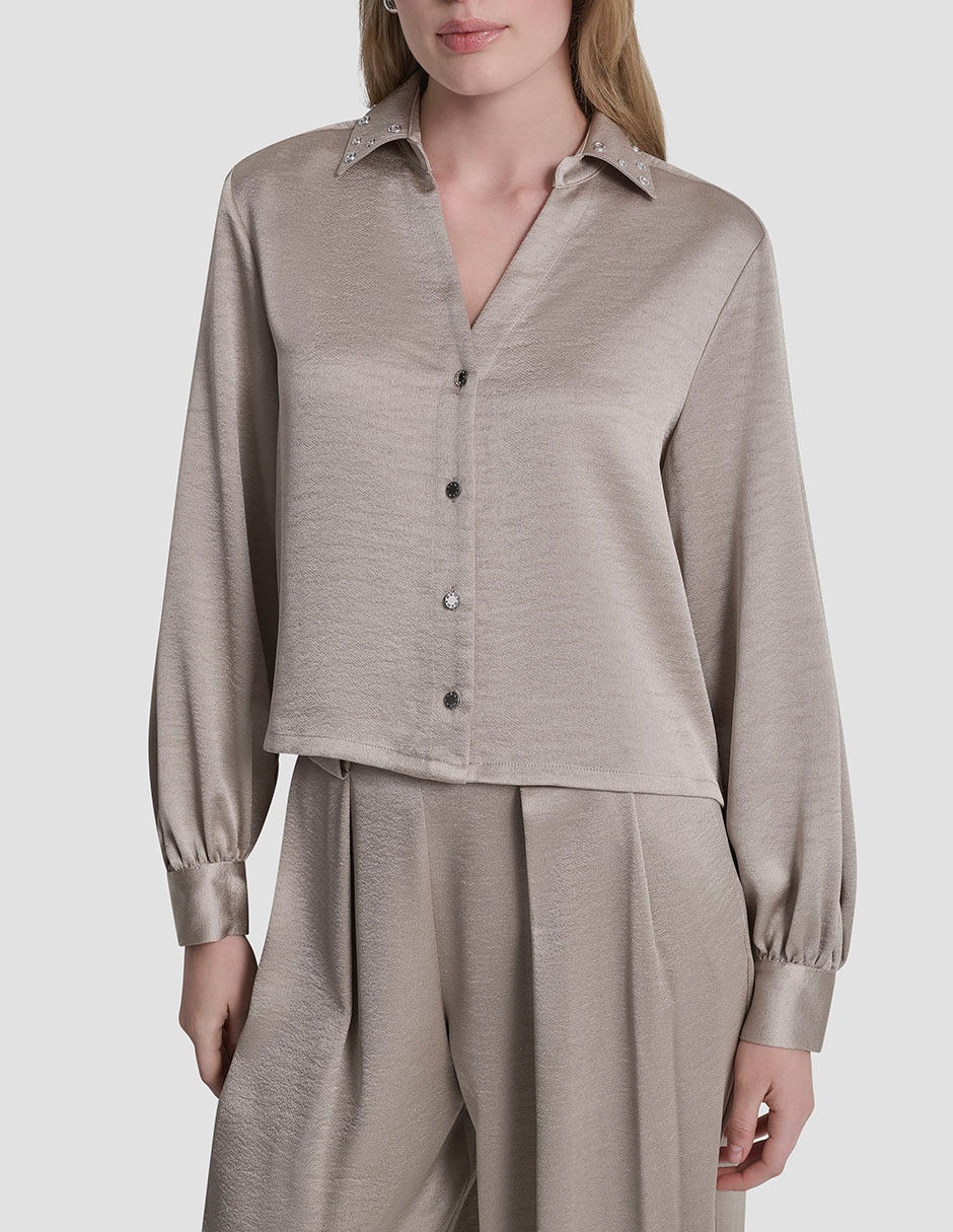 Blusa manga larga para mujer