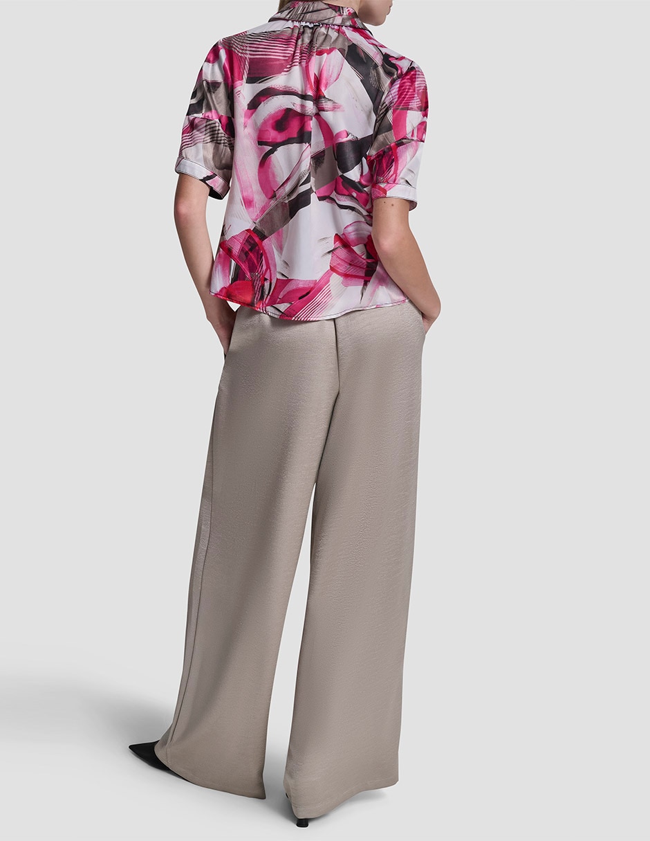 Blusa camisera manga corta para mujer 3