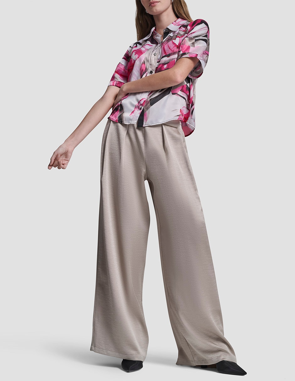 Blusa camisera manga corta para mujer 4