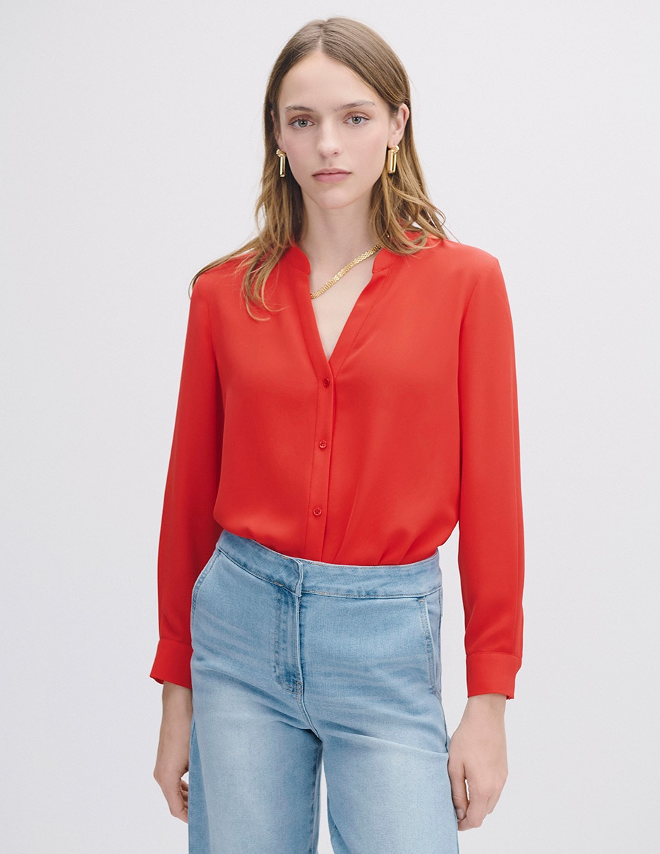 Blusa manga larga para mujer