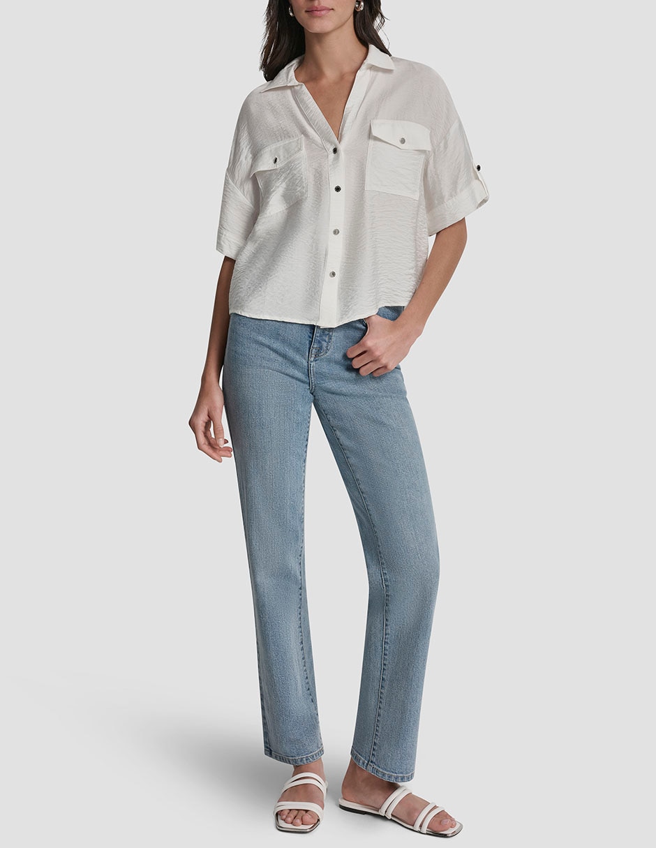 Blusa manga corta para mujer 5