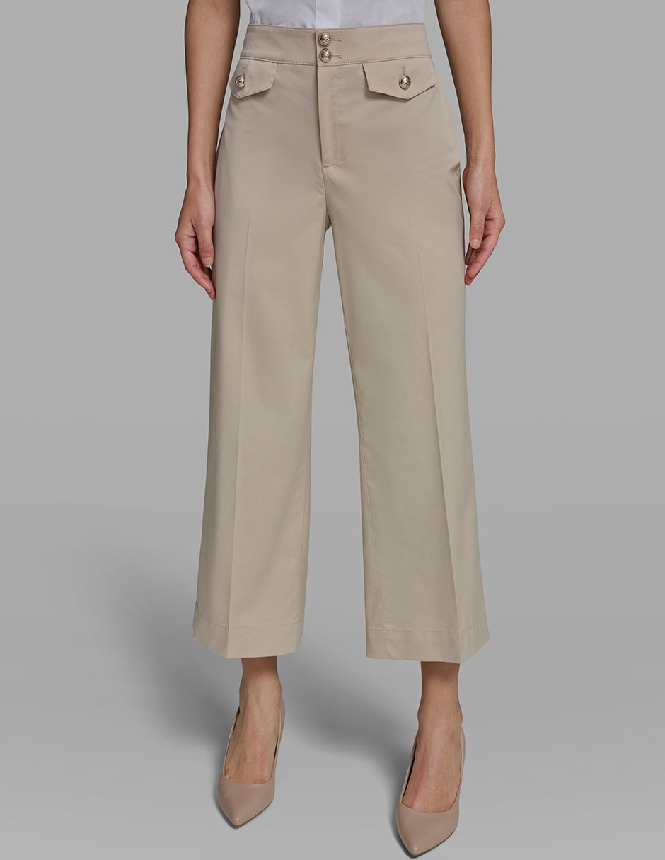 Pantalón capri amplio para mujer