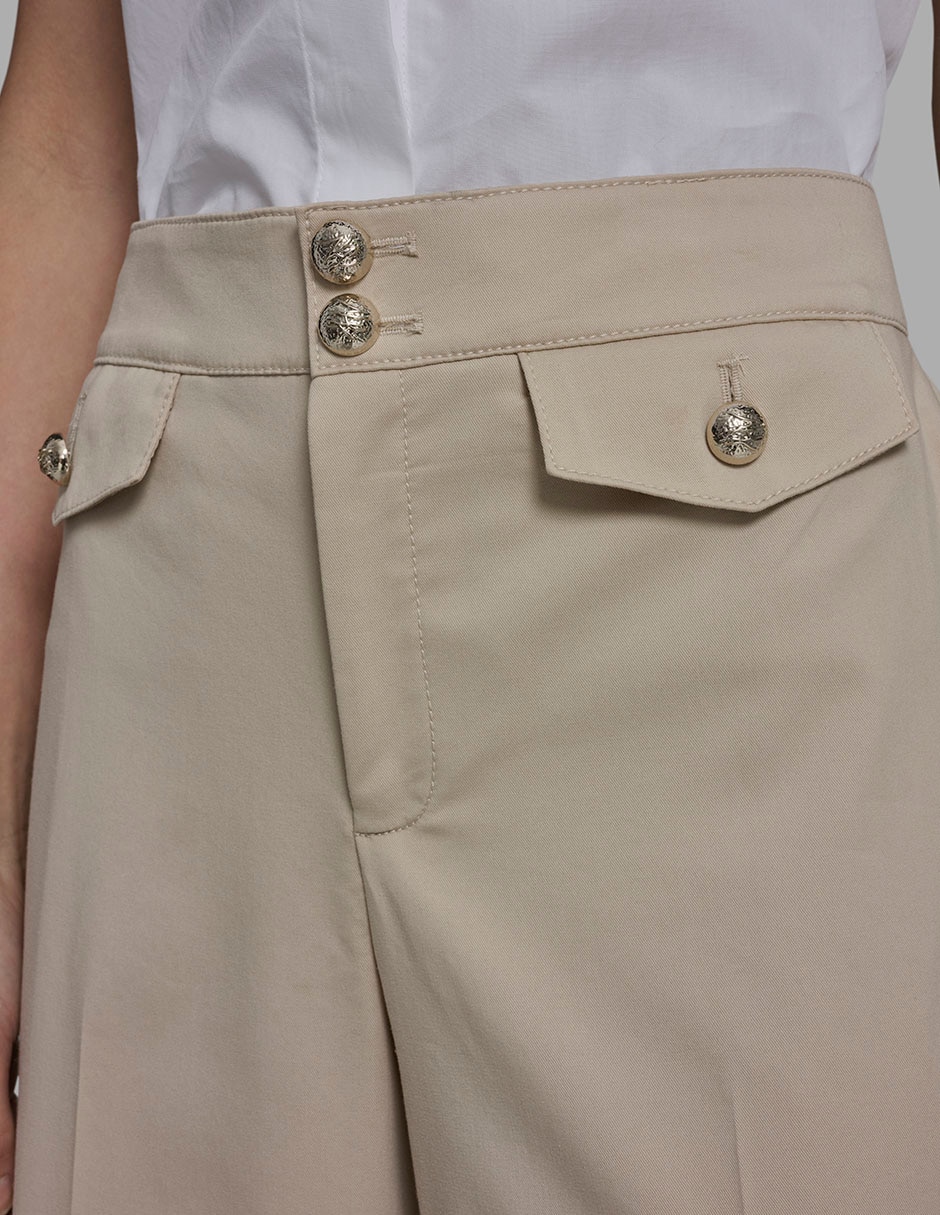 Pantalón capri amplio para mujer 4