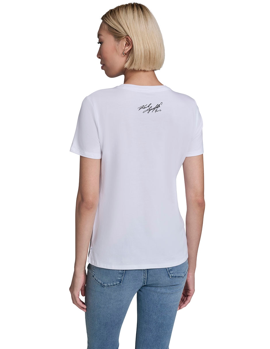 Playera manga corta cuello redondo para mujer 2