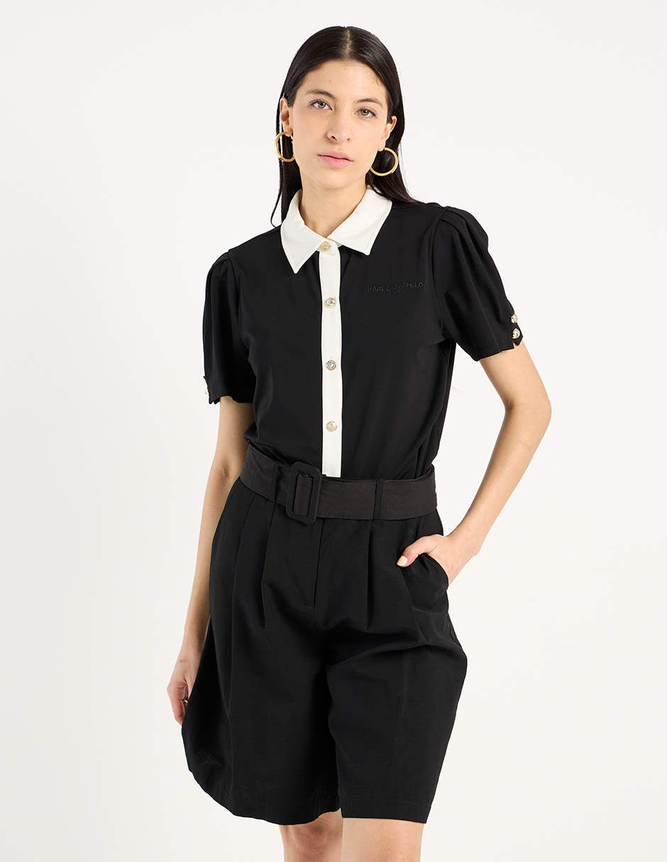 Blusa manga corta para mujer