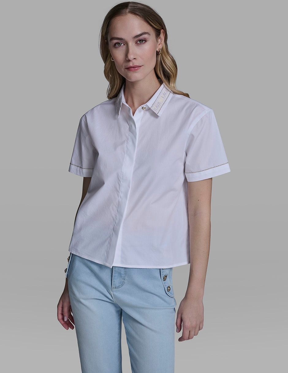 Blusa manga corta para mujer