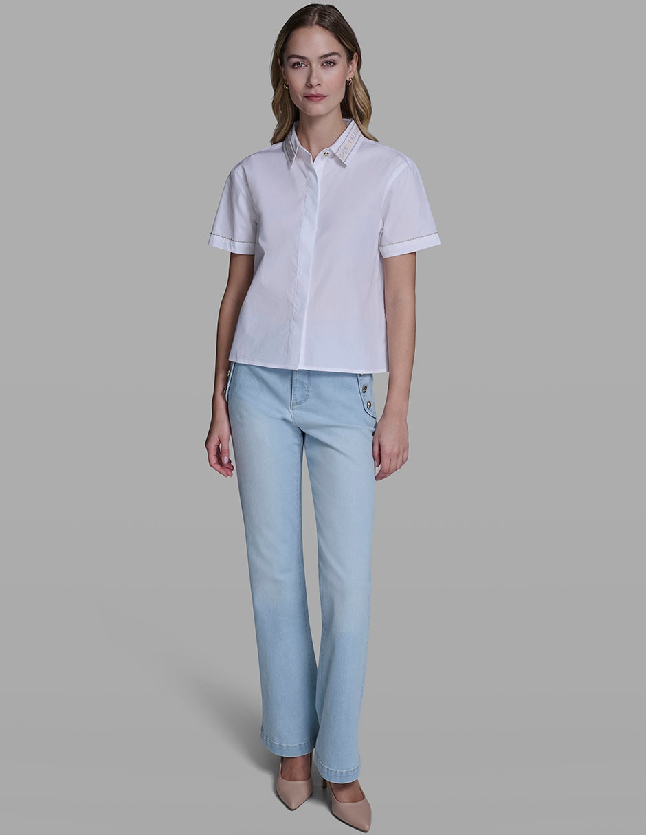 Blusa manga corta para mujer 5