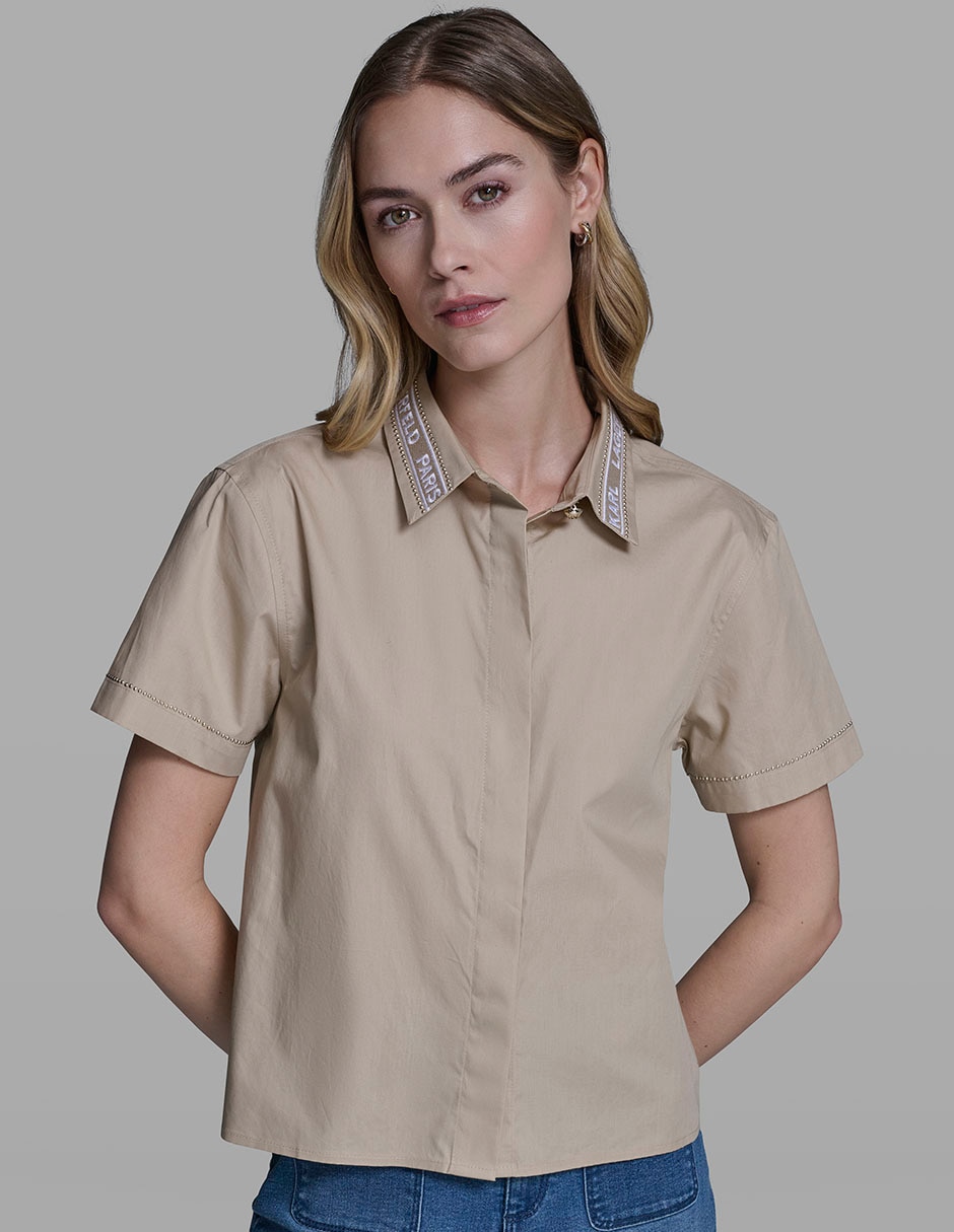 Blusa manga corta para mujer