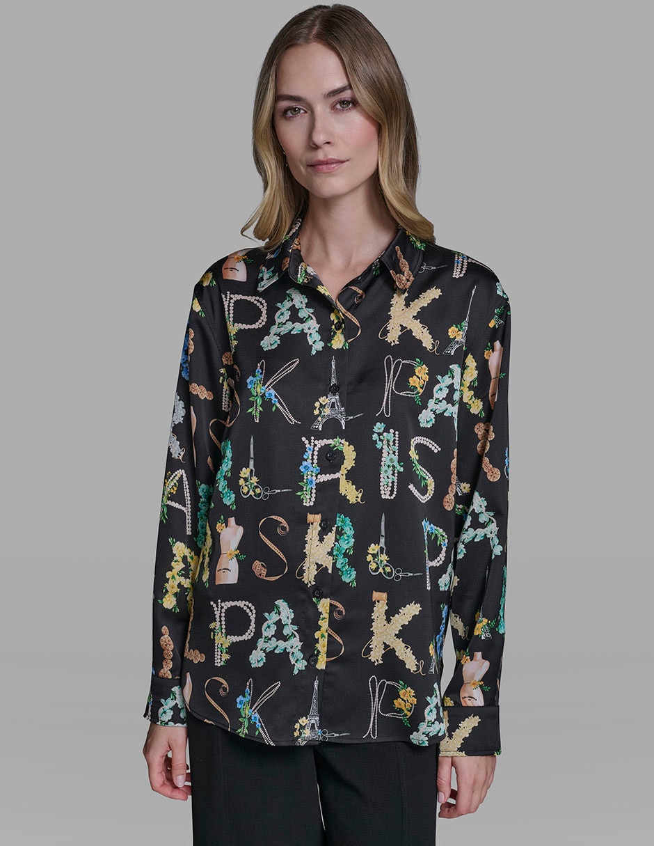 Blusa manga larga para mujer