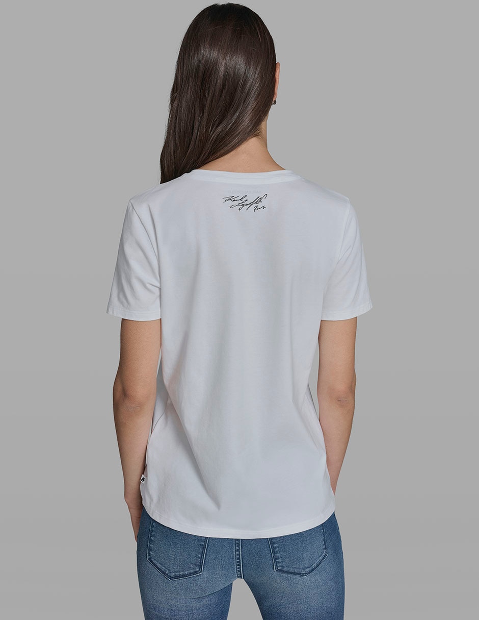 Playera manga corta cuello redondo para mujer 2