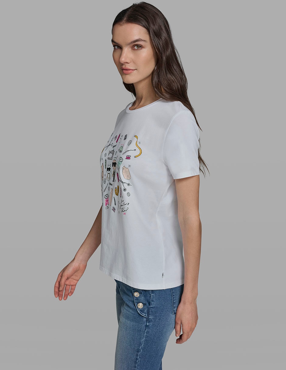 Playera manga corta cuello redondo para mujer 3