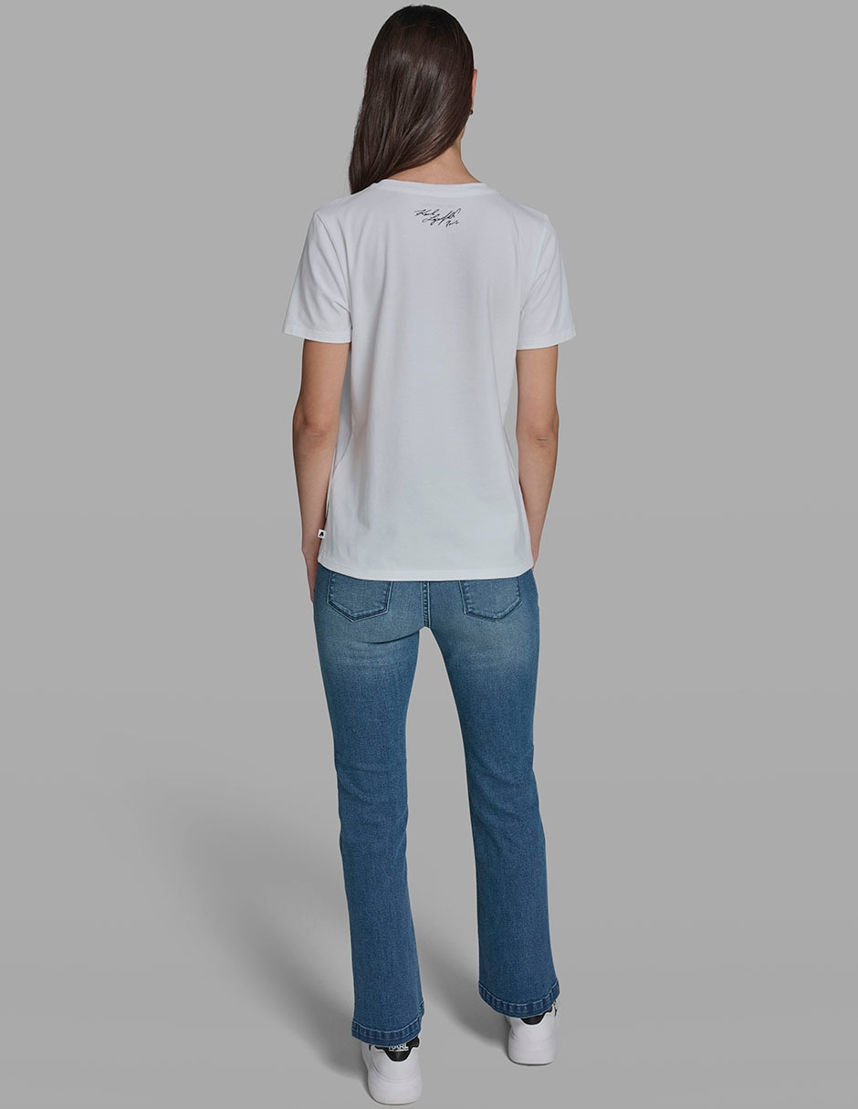 Playera manga corta cuello redondo para mujer 6