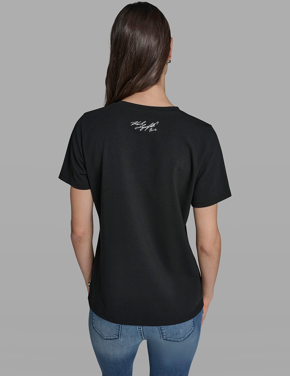 Playera manga corta cuello redondo para mujer 2