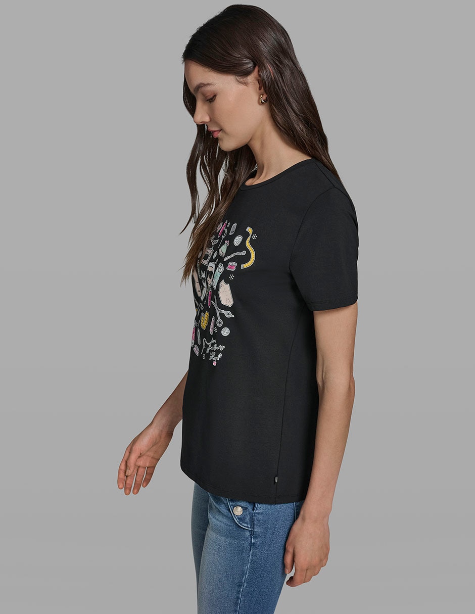 Playera manga corta cuello redondo para mujer 3