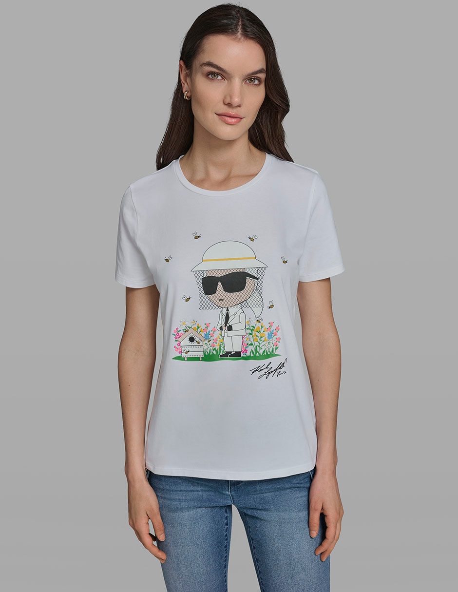 Playera manga corta cuello redondo para mujer 2