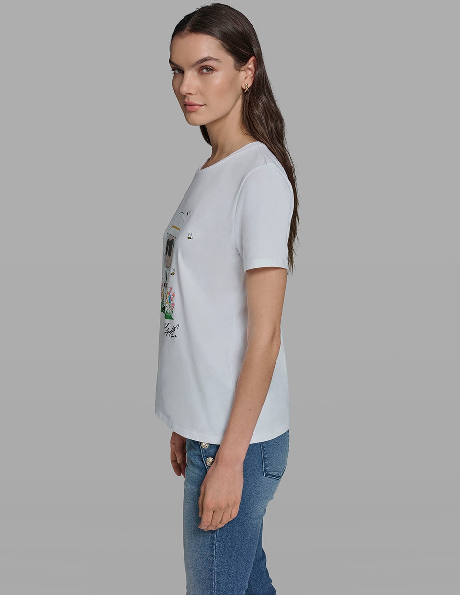 Playera manga corta cuello redondo para mujer 3
