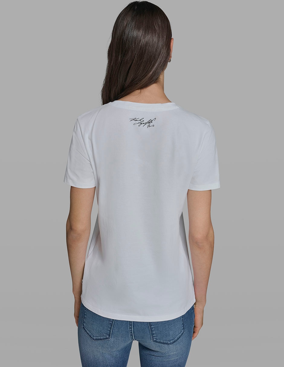 Playera manga corta cuello redondo para mujer 5