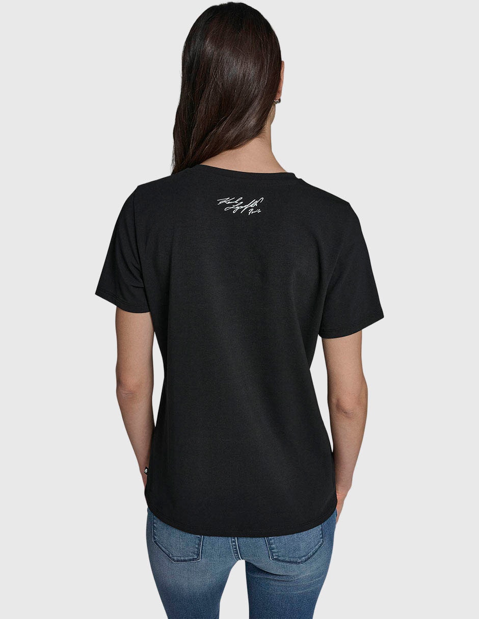 Playera manga corta cuello redondo para mujer 2