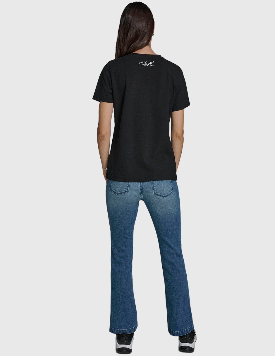 Playera manga corta cuello redondo para mujer 6