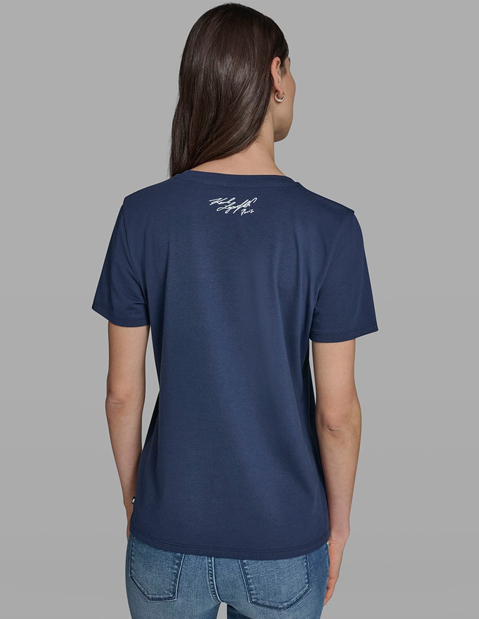 Playera manga corta cuello redondo para mujer 2