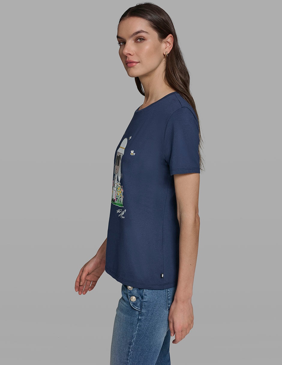 Playera manga corta cuello redondo para mujer 3