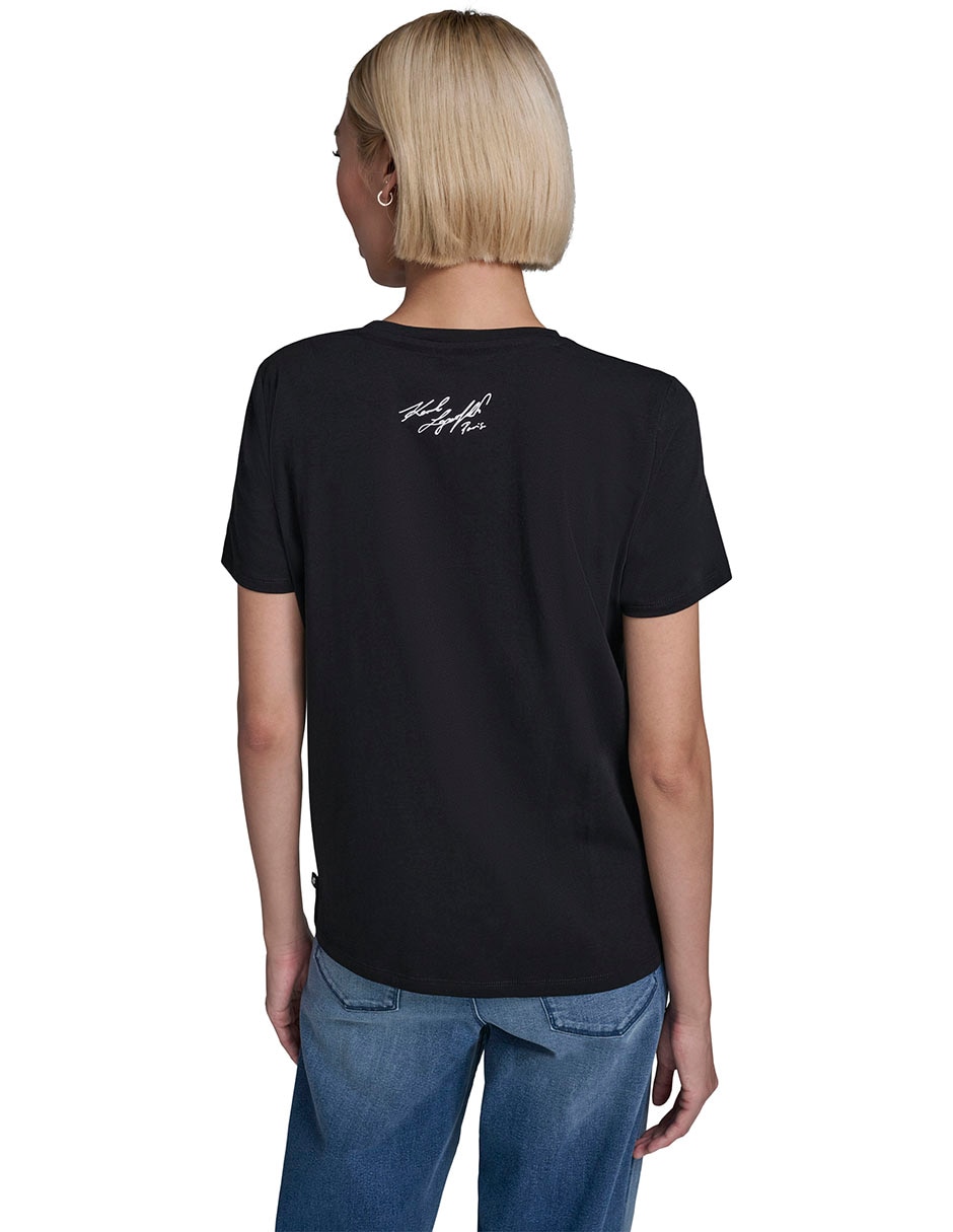 Playera manga corta cuello redondo para mujer 2