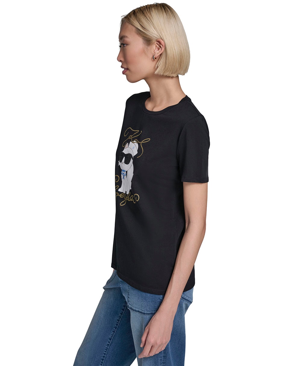 Playera manga corta cuello redondo para mujer 3