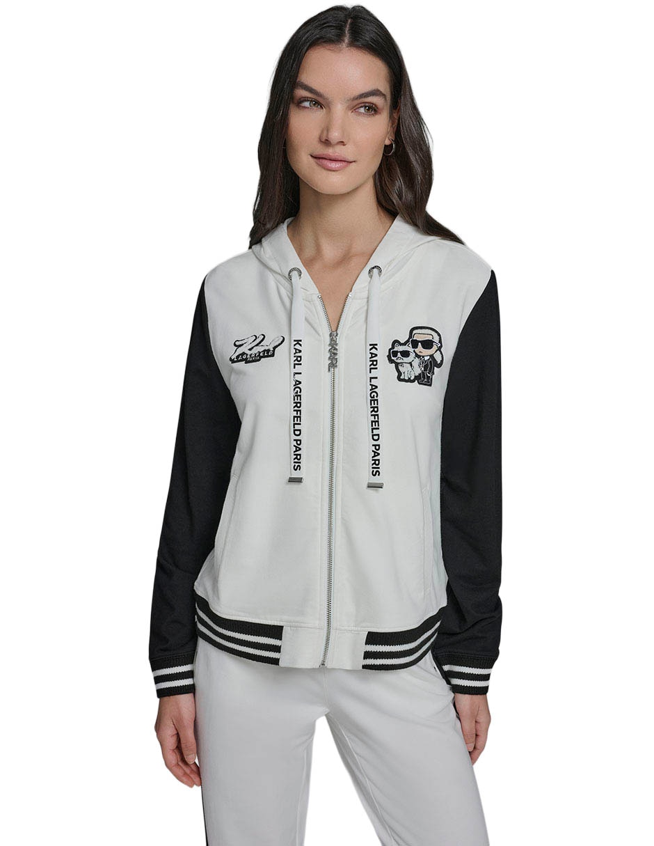 Sudadera con capucha y bolsa para mujer