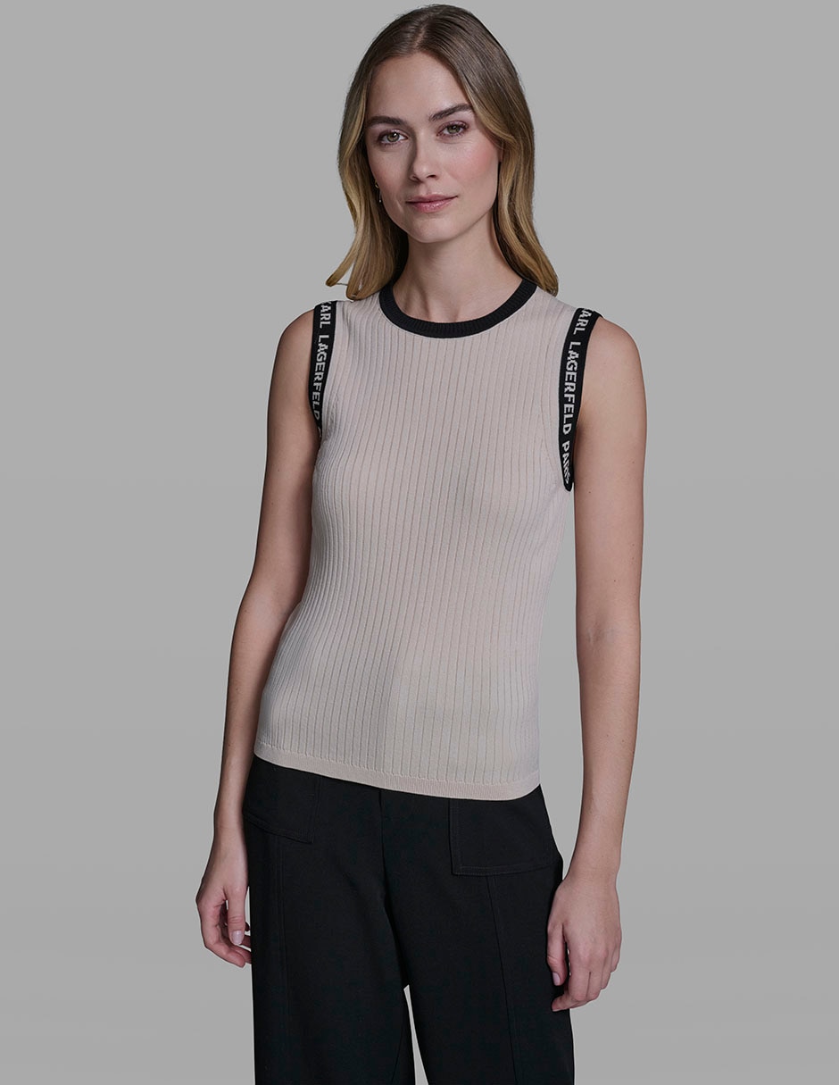 Top cuello redondo