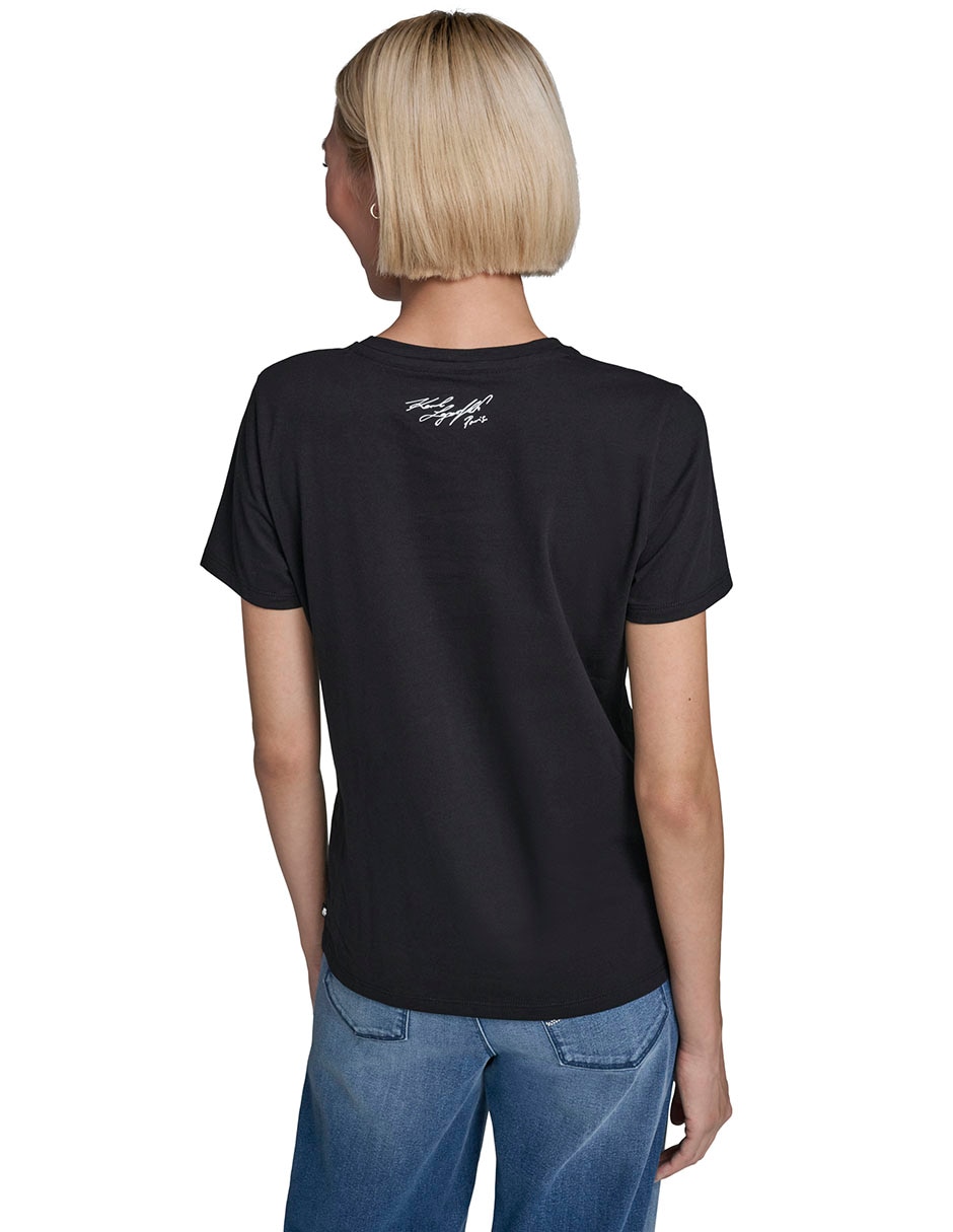 Playera manga corta cuello redondo para mujer 2