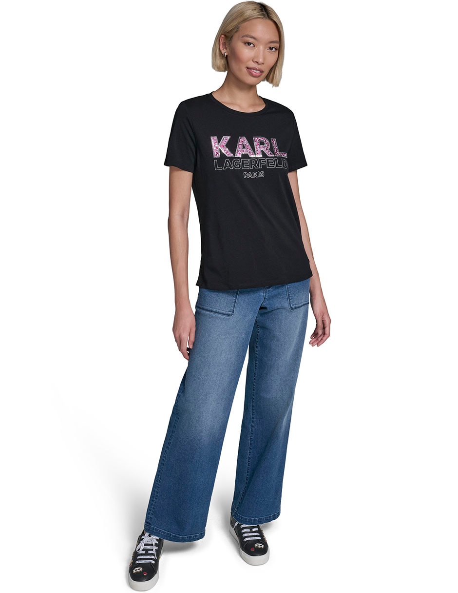 Playera manga corta cuello redondo para mujer 5