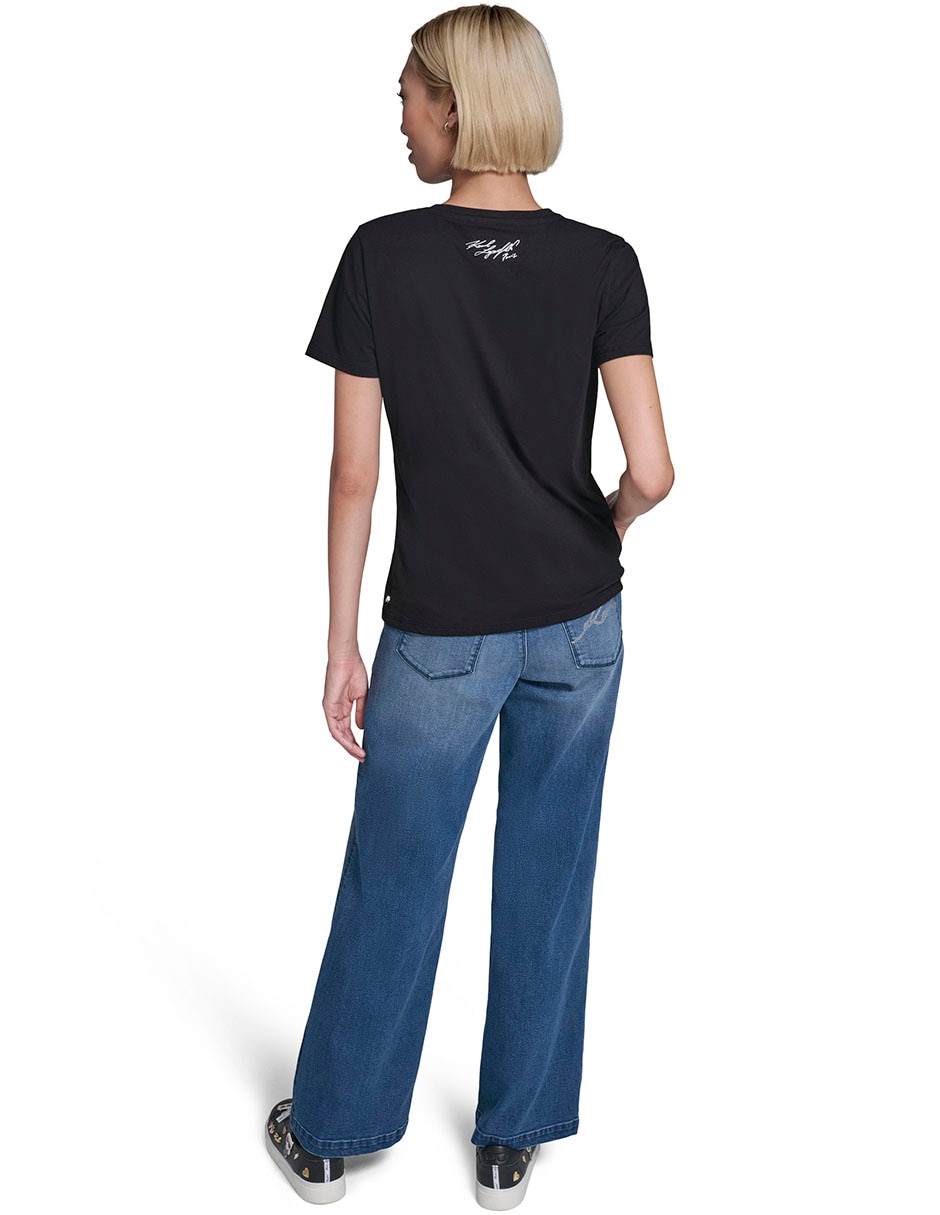 Playera manga corta cuello redondo para mujer 6